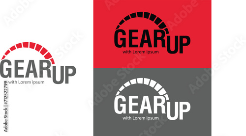 gear up logo, sports car logo, auto logo, car logo, garage logo, gear logo,