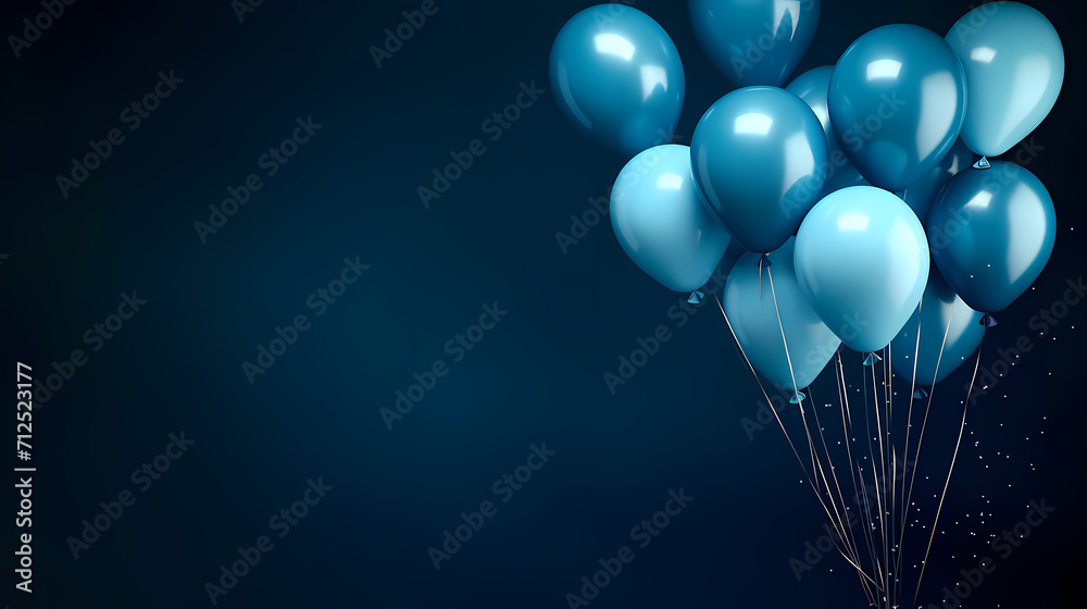Birthday background with balloons and confetti for birthday card or invitation design Birthday background with balloons and confetti for birthday card or invitation design