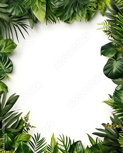 green leaves frame