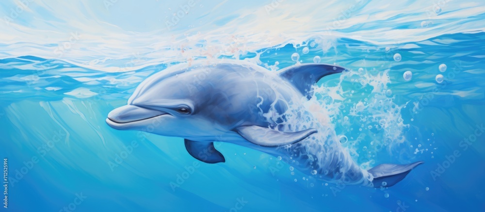Naklejka premium Baby dolphin