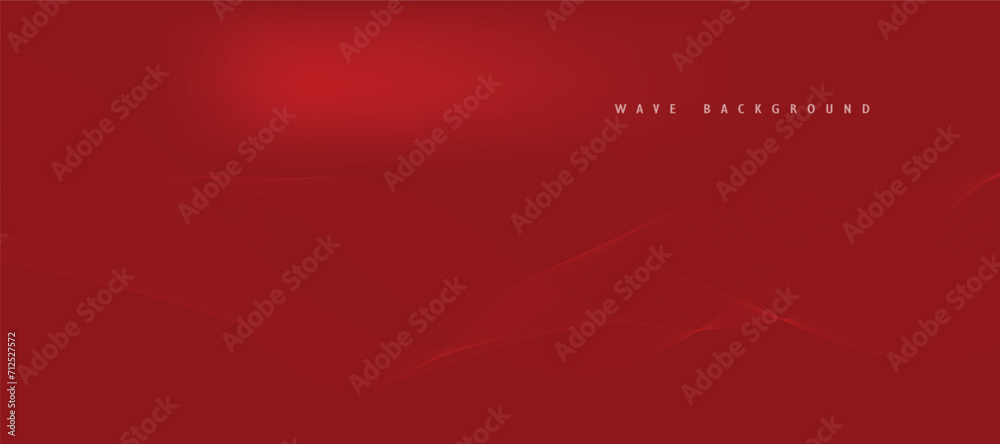 Obraz premium Abstract red background with red wavy lines