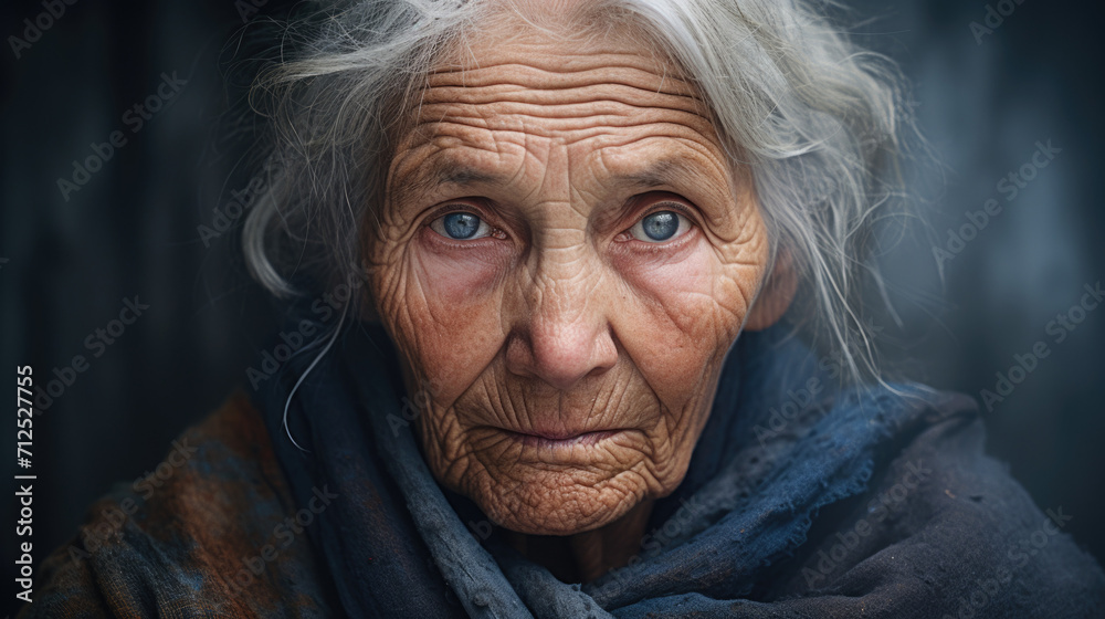 Elderly woman looking directly at the camera while posing Elderly woman looking directly at the camera while posing