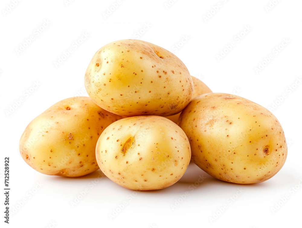 Fresh potato isolated on white background. Minimalist style. Fresh potato isolated on white background. Minimalist style.