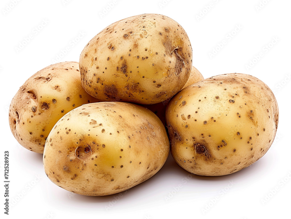 Fresh potato isolated on white background. Minimalist style. Fresh potato isolated on white background. Minimalist style.