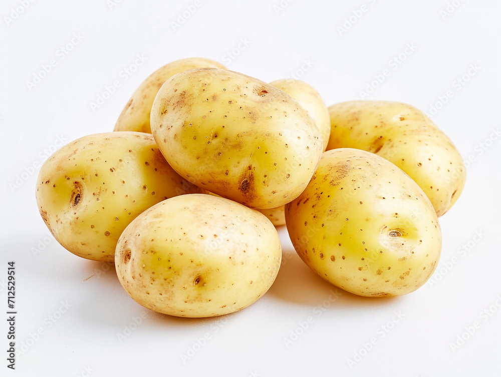 Fresh potato isolated on white background. Minimalist style. Fresh potato isolated on white background. Minimalist style.