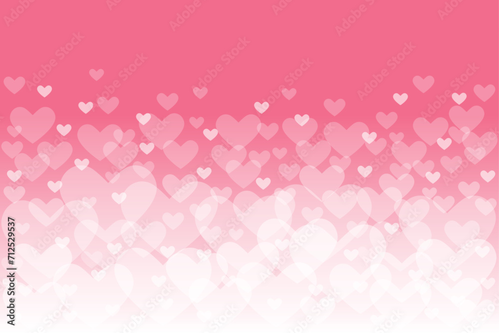 Set of Seamless White Heart Pattern Isolated on Pink White Ombre Background Set of Seamless White Heart Pattern Isolated on Pink White Ombre Background