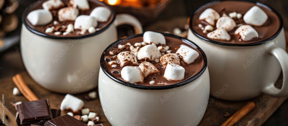 Melting chocolates with marshmallows, dark/milk chocolate, and cookies and cream, creates a comforting hot cocoa with a shell of ingredients. Melting chocolates with marshmallows, dark/milk chocolate, and cookies and cream, creates a comforting hot cocoa with a shell of ingredients.