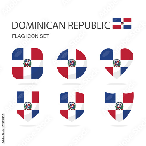 Dominican Republic 3d flag icons of 6 shapes all isolated on white background. Free Download Dominican Republic 3d flag icons of 6 shapes all isolated on white background. - GFXLoad