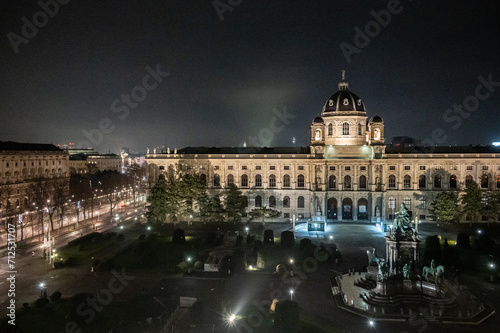 Kunsthistorisches Museum in Wien bei Nacht