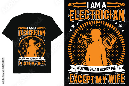 Vector Electricians Graphic T-shirt Design