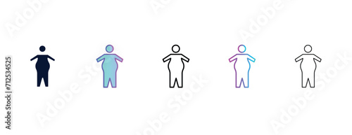 body shaming outline icon. Filled, line, gradient, thin?icon?from hygiene collection. Editable vector isolated on white background