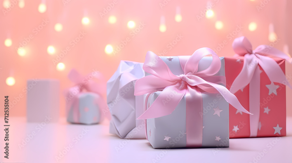 Gift background with copy space for Christmas gifts, holiday or birthday Gift background with copy space for Christmas gifts, holiday or birthday
