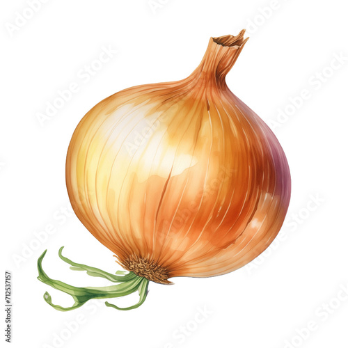 Wallpaper Mural Watercolor onion isolated on transparent background. PNG file, cut out Torontodigital.ca
