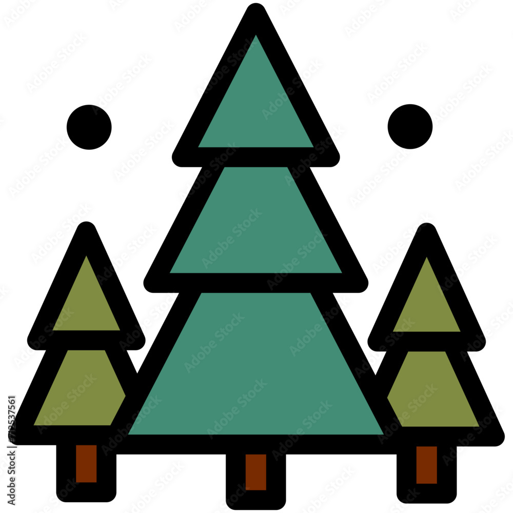 pine tree forest icon pine tree forest icon
