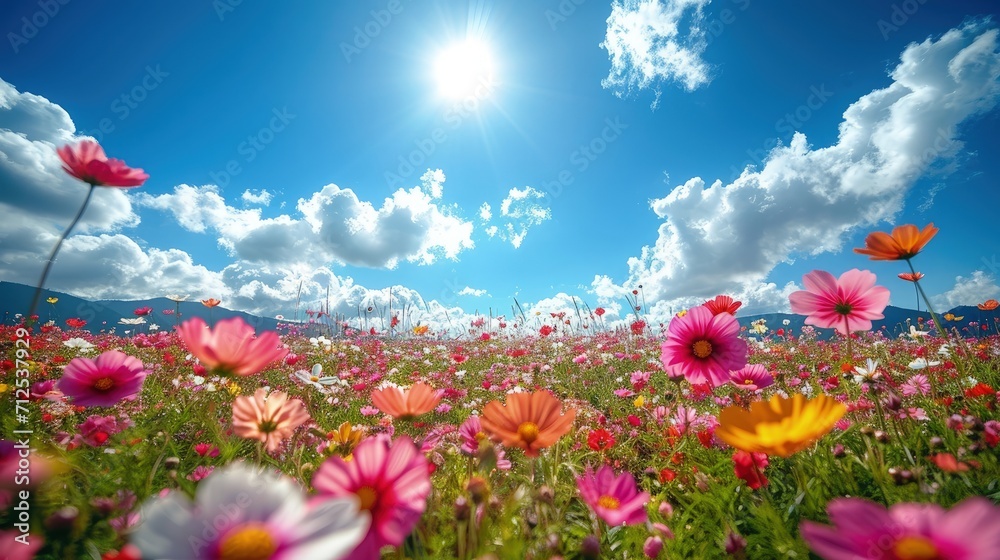 Obraz premium spring wild flower field background