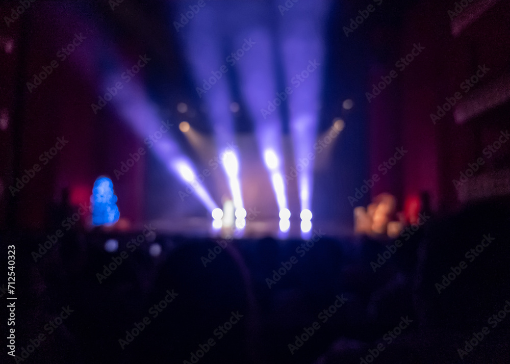 Empty concert blurred stage