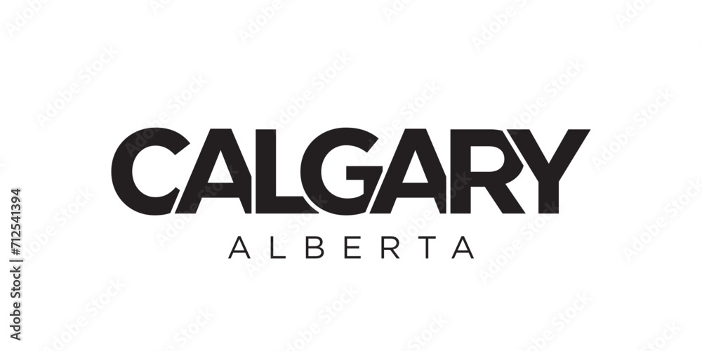 Calgary in the Canada emblem. The design features a geometric style, vector illustration with bold typography in a modern font. The graphic slogan lettering. Calgary in the Canada emblem. The design features a geometric style, vector illustration with bold typography in a modern font. The graphic slogan lettering.