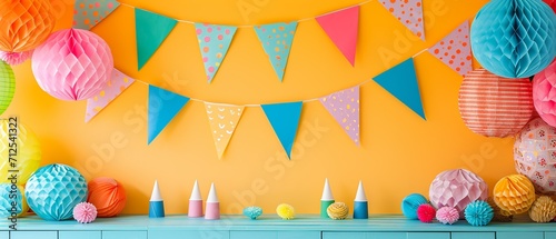 Colorful Birthday Party Celebration Setup