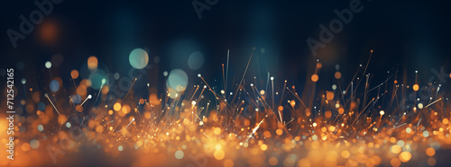 orange birthday magnesium rod sparks with sparkling lights in defocused bokeh background, banner shiny sparklers glowing background for your projects, in the style of light amber and navy, bokeh, dark photo