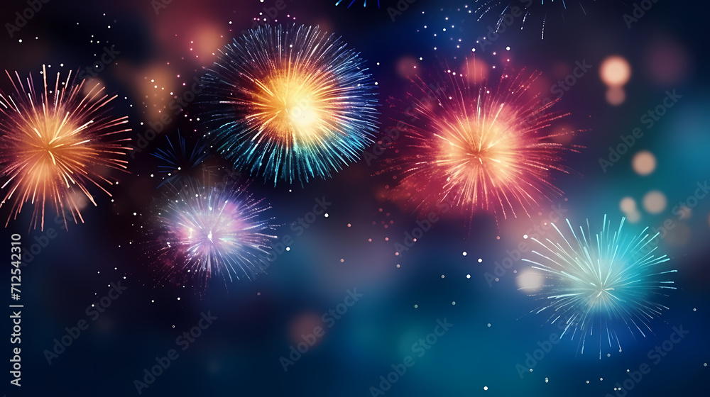 Fireworks background for celebration, holiday celebration concept