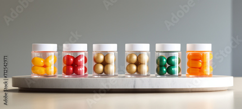 The pills are in small jars, generative AI