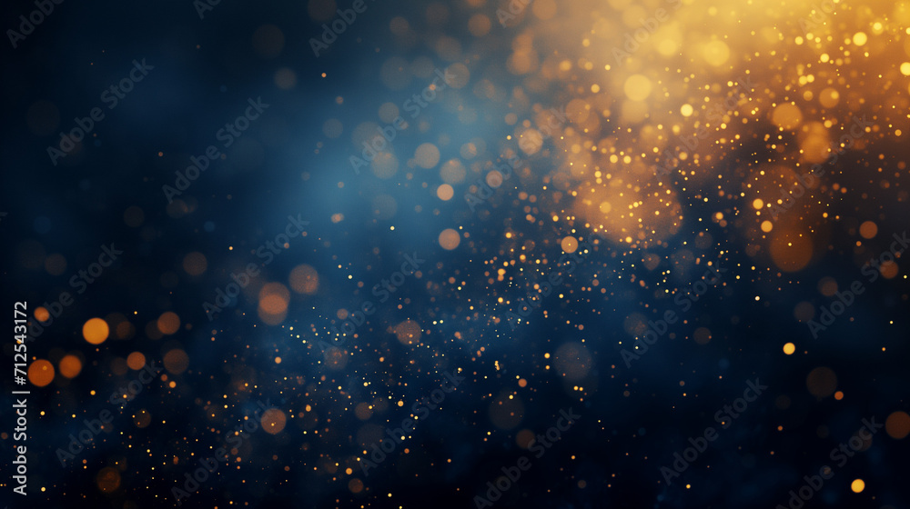 Black and white bokeh glitter wallpaper background design, abstract background with Dark blue and gold particle, Ai generated image Black and white bokeh glitter wallpaper background design, abstract background with Dark blue and gold particle, Ai generated image