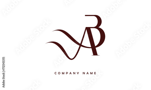 AB, BA, A, B Abstract Letters Logo Monogram