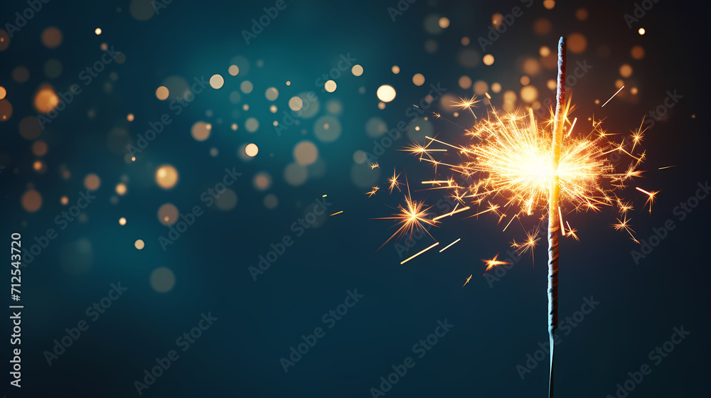 Fototapeta premium Fireworks background for celebration, holiday celebration concept
