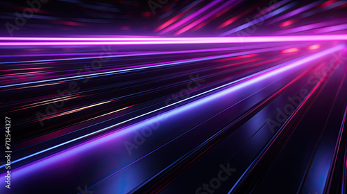 Black background with purple neon lines, futuristic style, with soft sunlight render