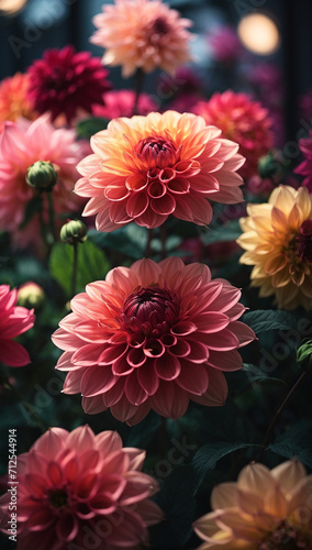 Beautiful Dahlia flowers in garden. © ParthoArt