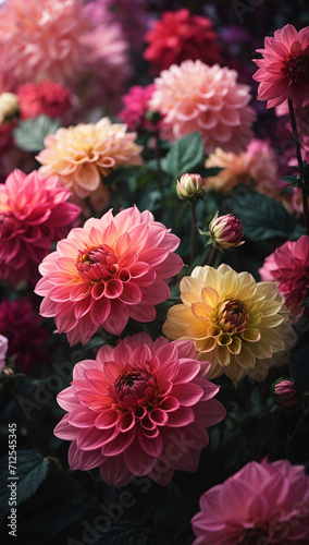 Beautiful Dahlia flowers in garden. © ParthoArt