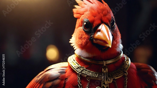 A Cardinal ornate Cleancore Gamercore ai generative photo