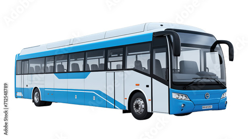 Travel Passenger bus isolated on transparent background. PNG file, cut out