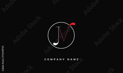 VJ, JV, V, J Abstract Letters, Logo Monogram