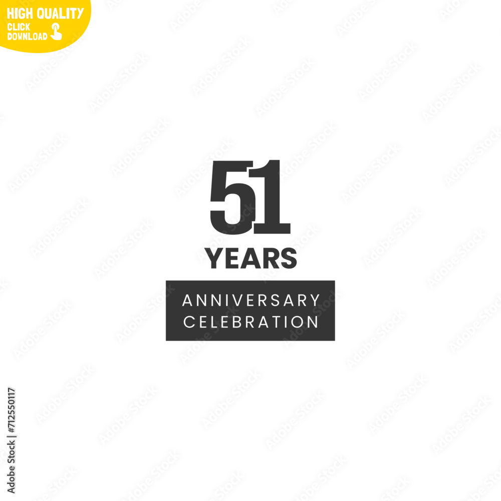 Creative 51 Year Anniversary Celebration Logo Design Creative 51 Year Anniversary Celebration Logo Design