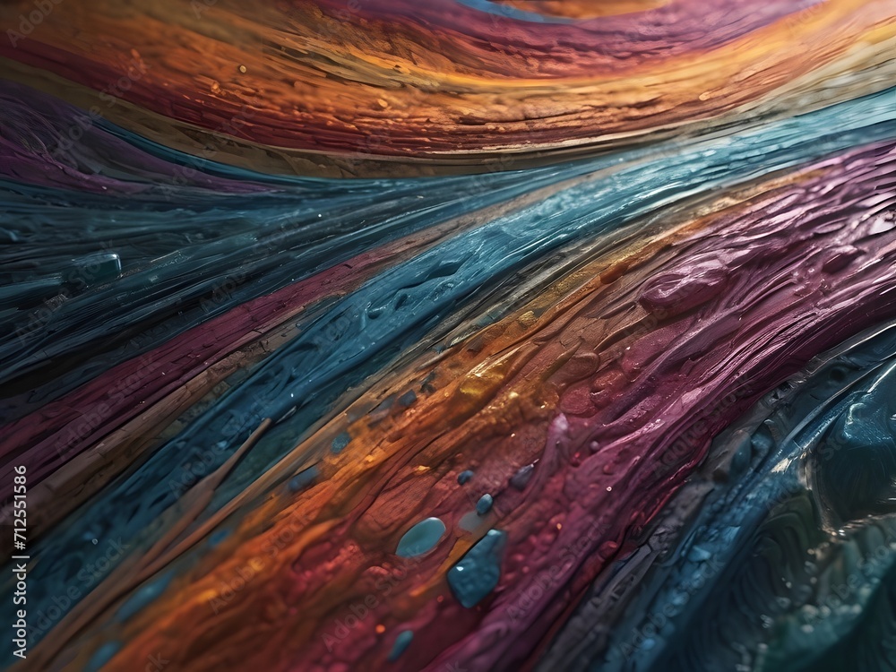 Vibrant Abstract Art: Colorful Paint Strokes Texture with Glossy Finish Vibrant Abstract Art: Colorful Paint Strokes Texture with Glossy Finish