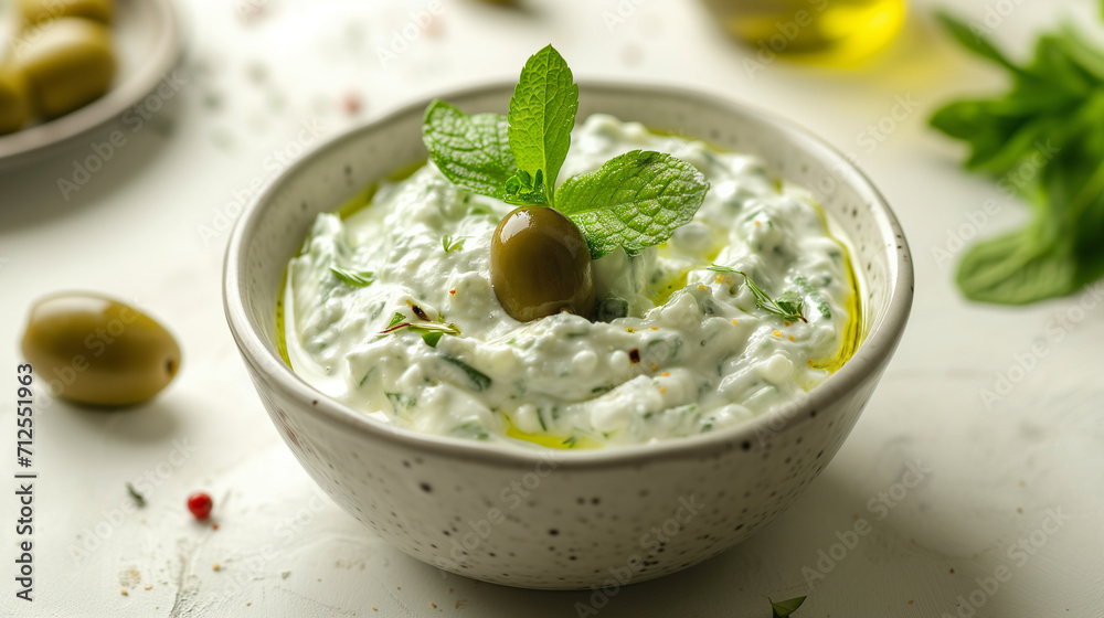 Fresh Tzatziki Sauce with Herbs Fresh Tzatziki Sauce with Herbs