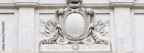 Photos Rome, Italy - Galleria Borghese - Borghese Gallery building - symbol above the e