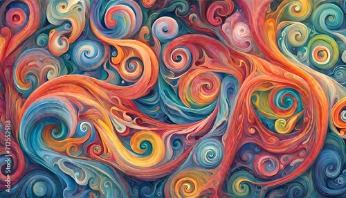 abstract background with colored swirls