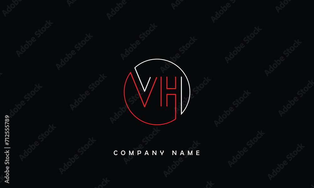 VH, HV, V, H Abstract Letters Logo Monogram VH, HV, V, H Abstract Letters Logo Monogram