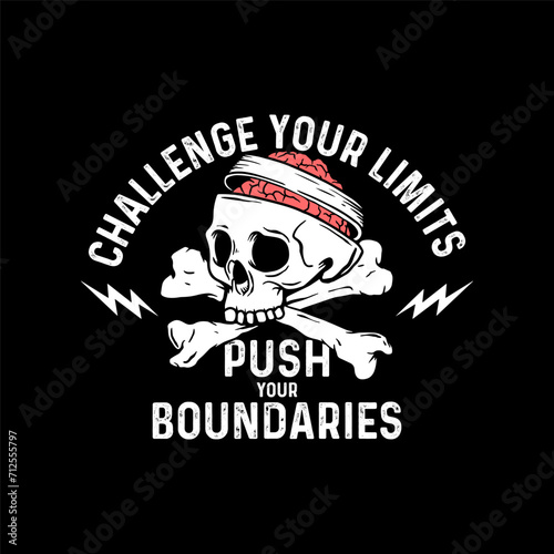 pirate skull and crossbones graphic tee streetwear design