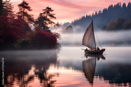 Boat on lake