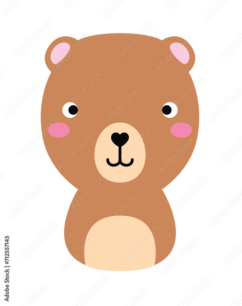 Adorable full editable illustration of baby bear. Adorable full editable illustration of baby bear.