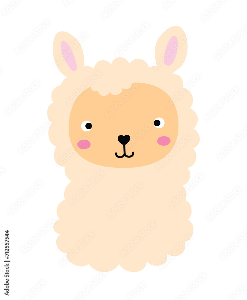 Adorable full editable illustration of baby sheep. Adorable full editable illustration of baby sheep.