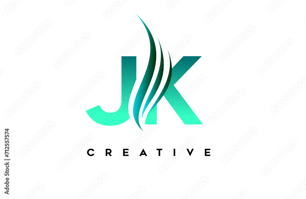 JK jk alphabet letter logo design idea concept for business or personal brand identity icon Vector