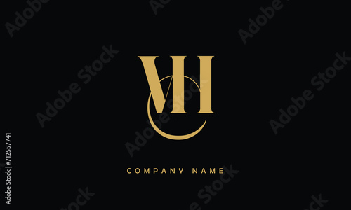 VH, HV, V, H Abstract Letters Logo Monogram