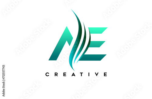 AE ae alphabet letter logo design idea concept for business or personal brand identity icon Vector photo