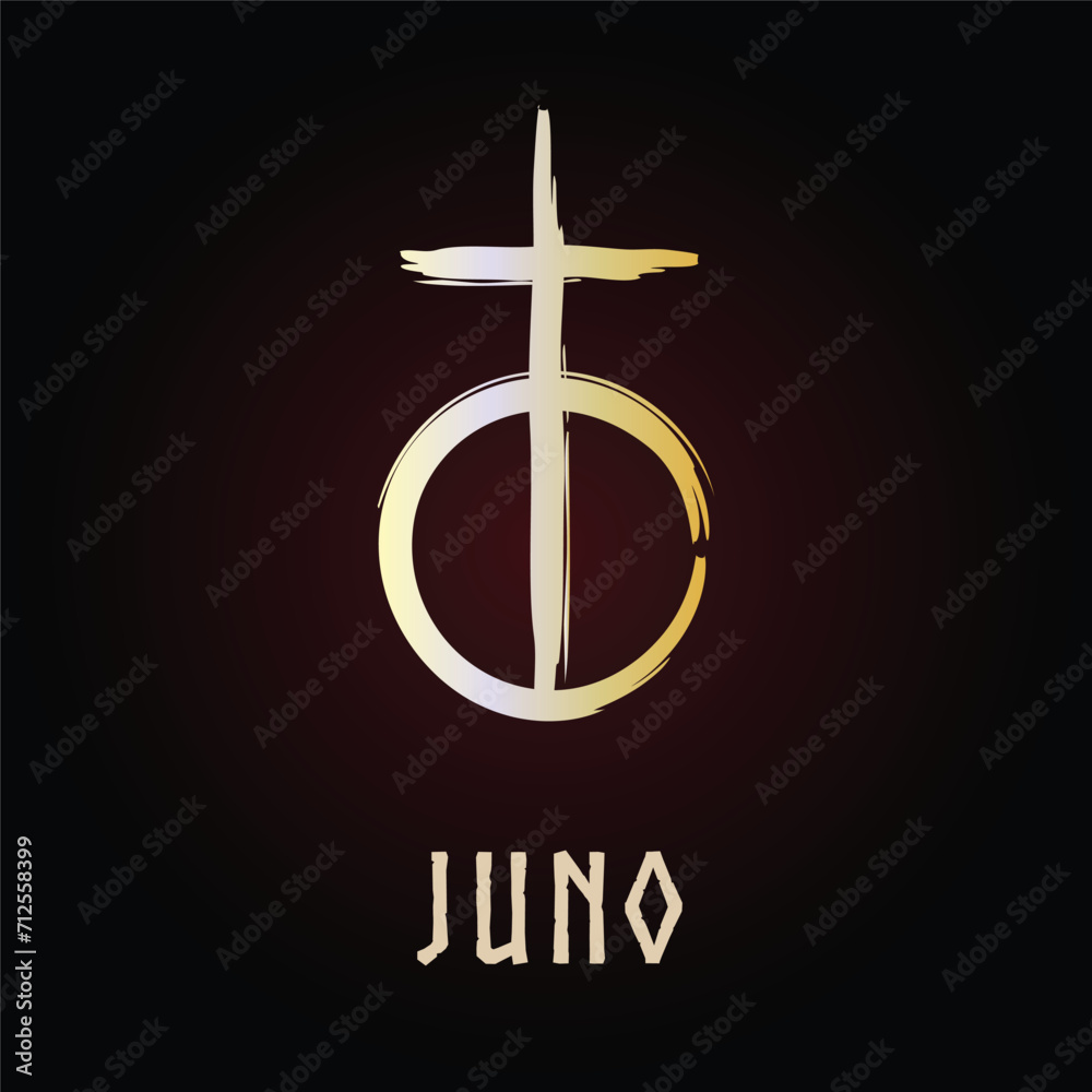 Full editable symbol of greek goddess called Juno. Full editable symbol of greek goddess called Juno.