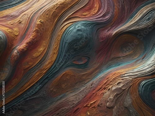 Dynamic Abstract Artwork: Swirling Colors Creating Fluid Energy