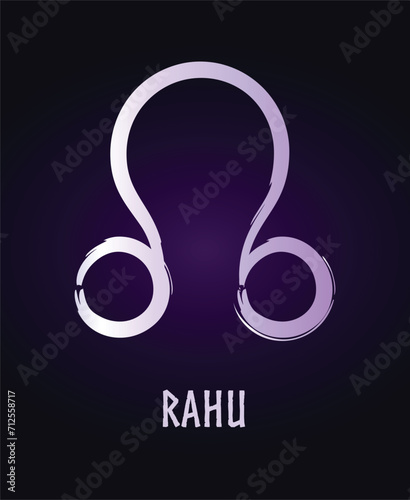 Full editable astrology symbol of Rahu.